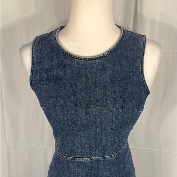 Theory Karissa Dark Blue Denim Mini Dress 0 - Picture 4 of 10